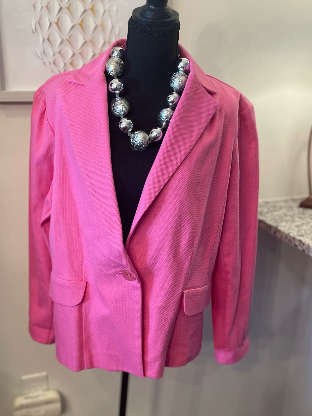 R.Q.T. Hot Pink Single-Button Blazer SZ 18